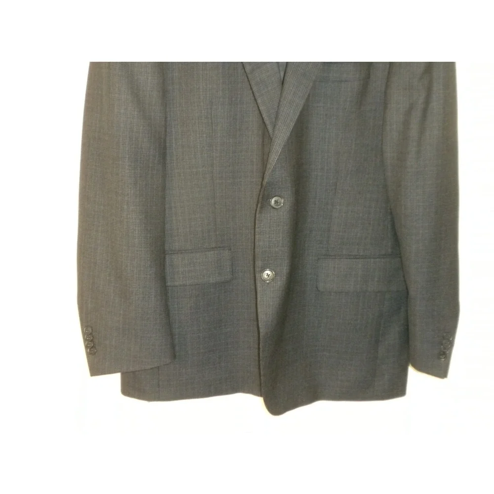 Peter Millar Sport Coat Mens 46R Navy Blue Plaid Flynn Wool Classic Fit Lined‎